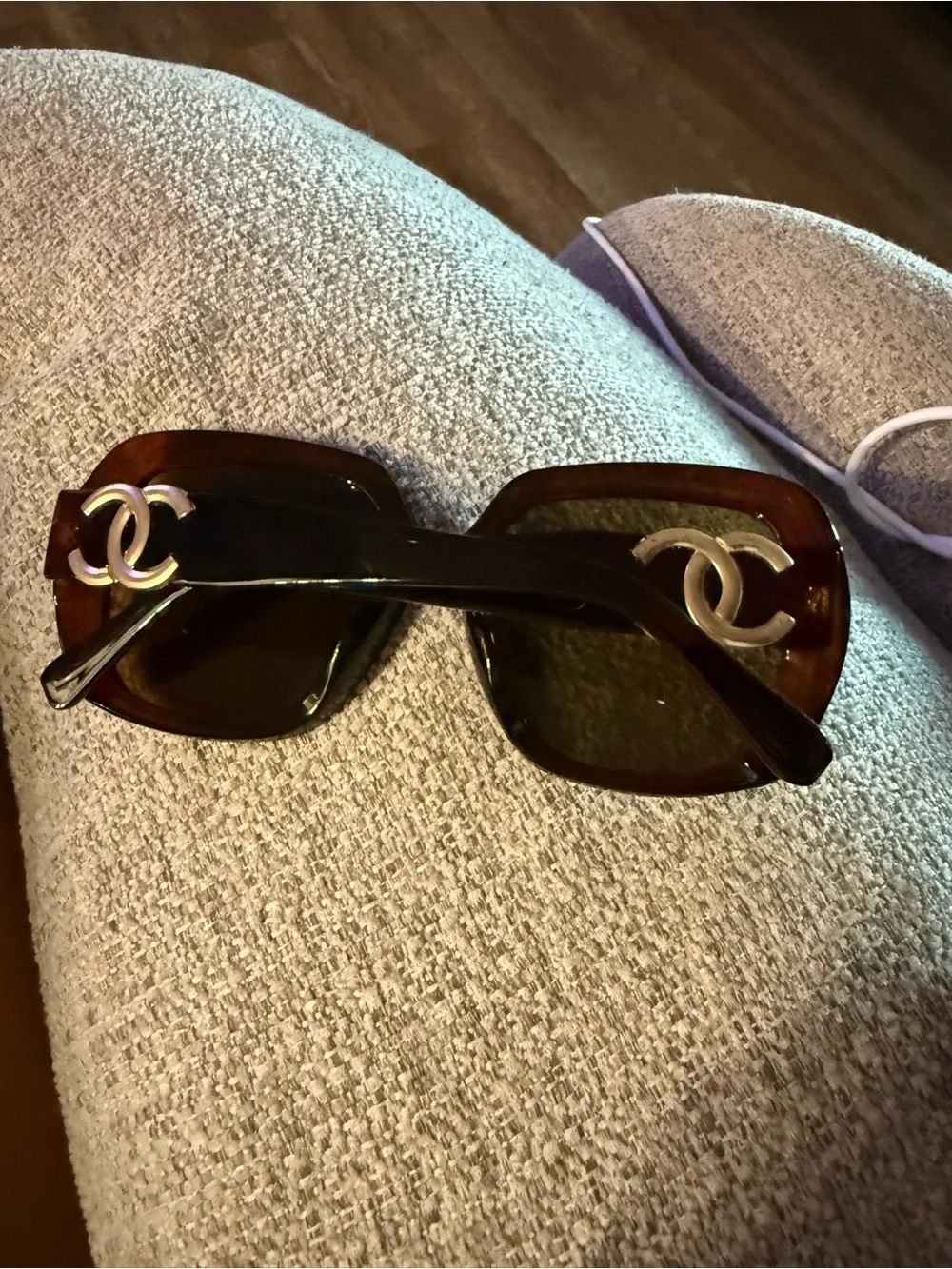 CHANEL Oversized Square Sunglasses in Tortoiseshell Brown